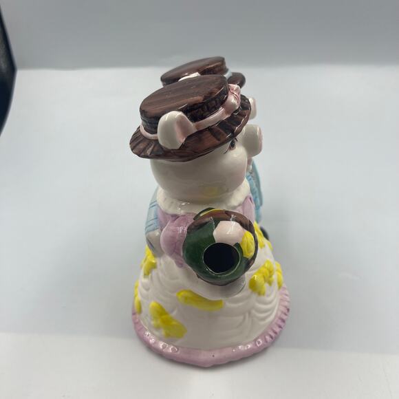 Vintage Ceramic Dressed Pigs Decorative Teapot Set Mr & Mrs Pig Fairytale - Picture 8 of 10